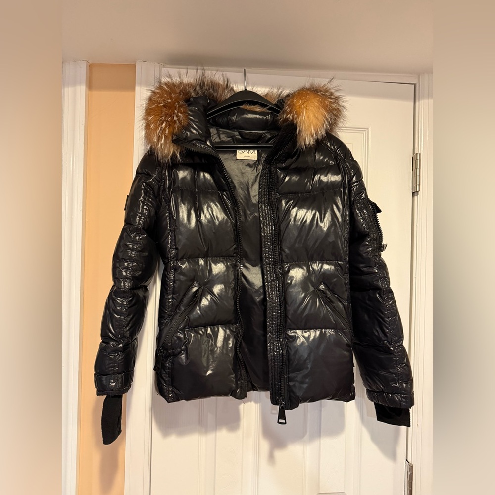 SAM Annabelle Down jacket with real Fur size Kids 14 Fill:down Fur: 100% raccoon